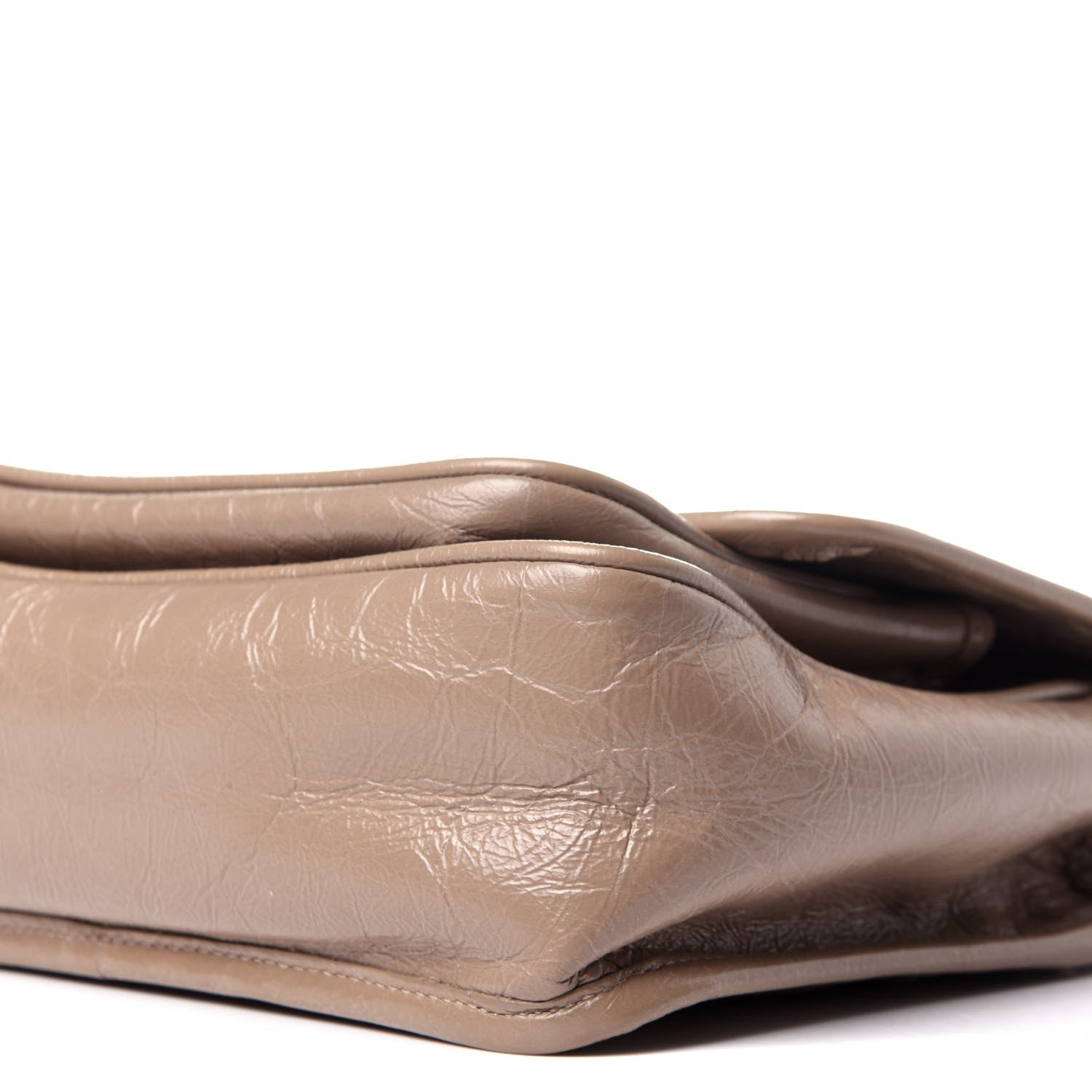 Saint Laurent Crinkled Calfskin Matelasse Monogram Baby Niki Chain Satchel Light Taupe 7 of 13
