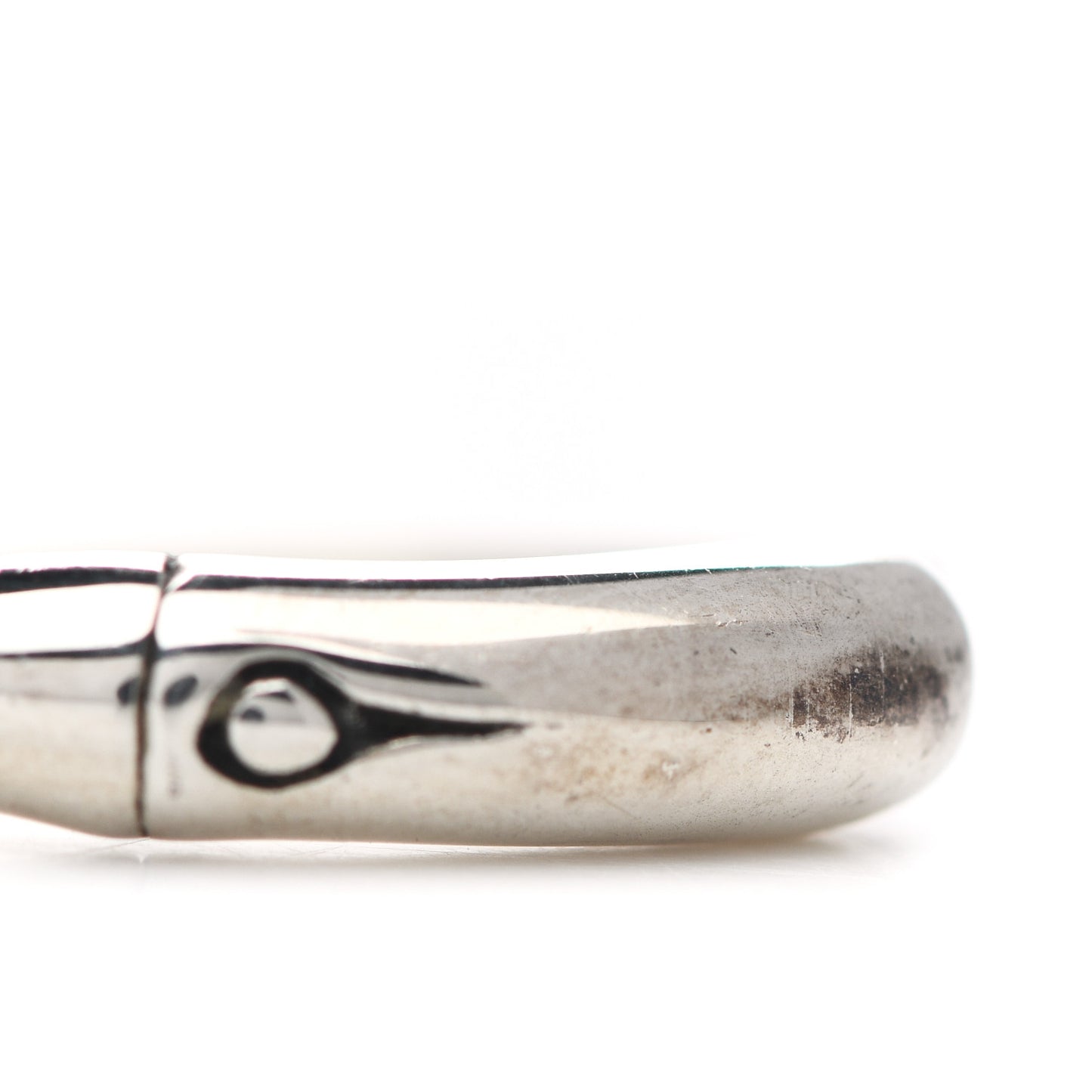 Sterling Silver Small Bamboo Drop Hoop Earrings