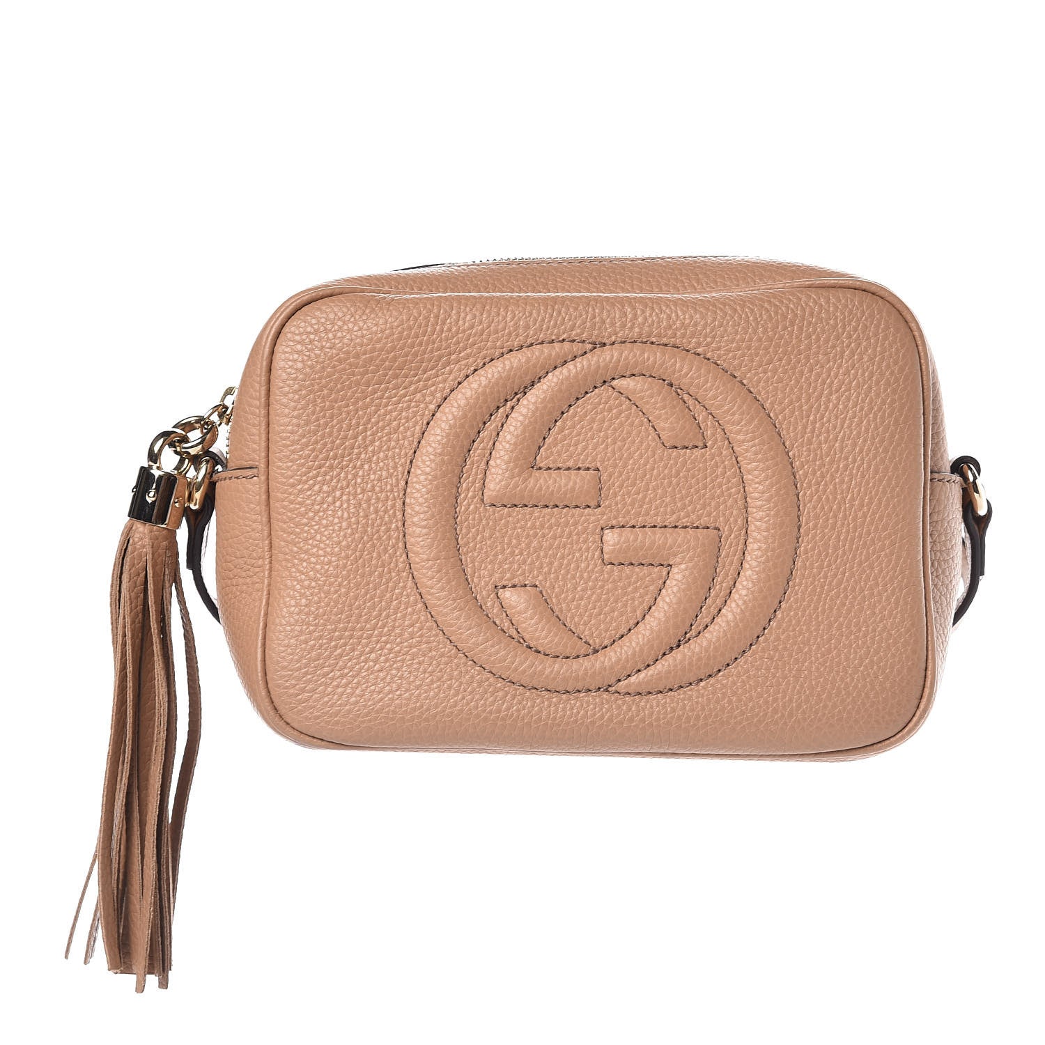 Gucci Pebbled Calfskin Small Soho Disco Bag Rose Beige 1 of 13
