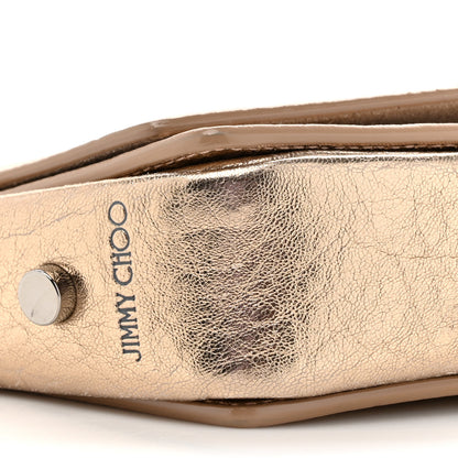 Jimmy Choo Metallic Grained Calfskin Arrow Crossbody Bag Light Gold 9 of 13