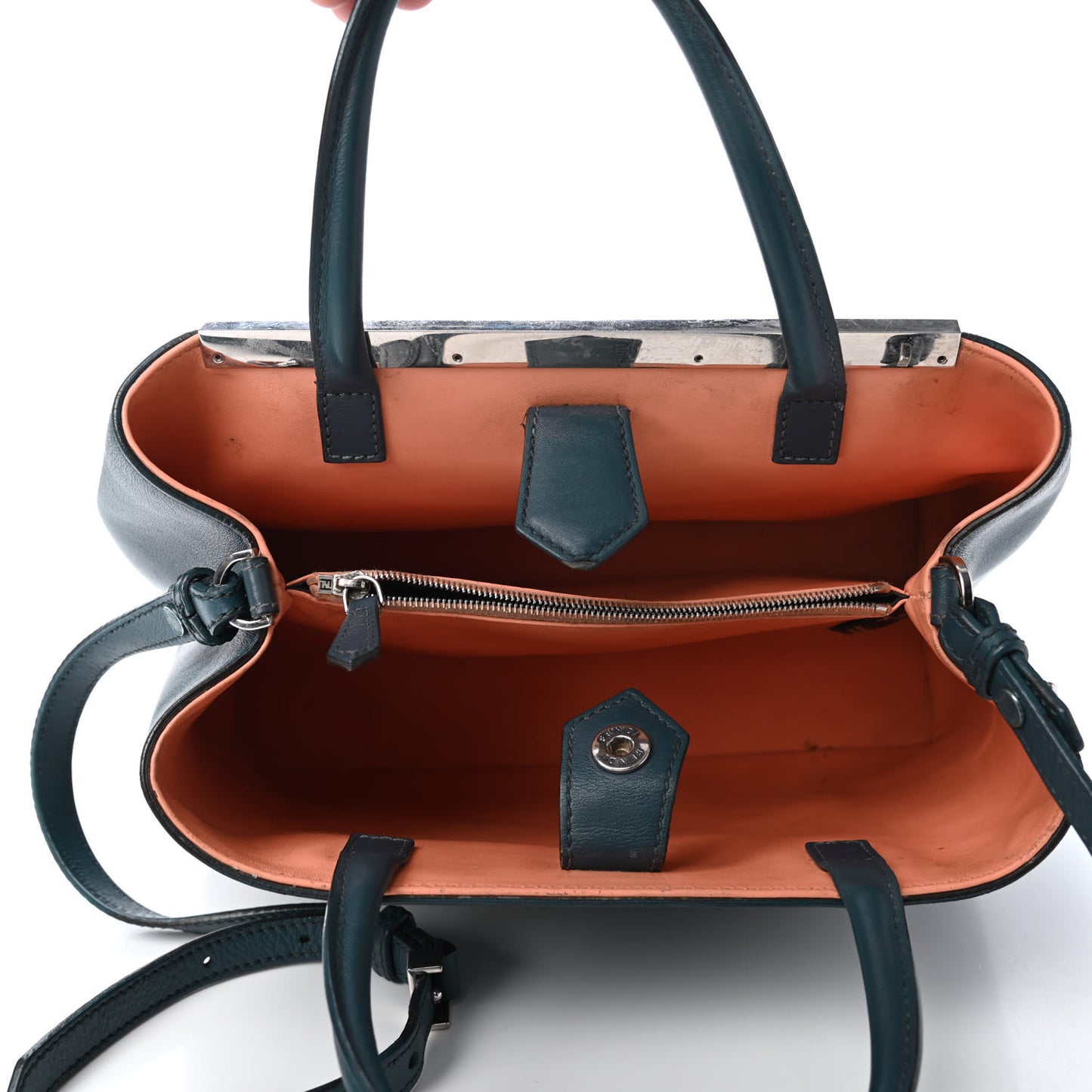 Vitello Dolce Century Petite 2Jours Tote Pavone Albicocca
