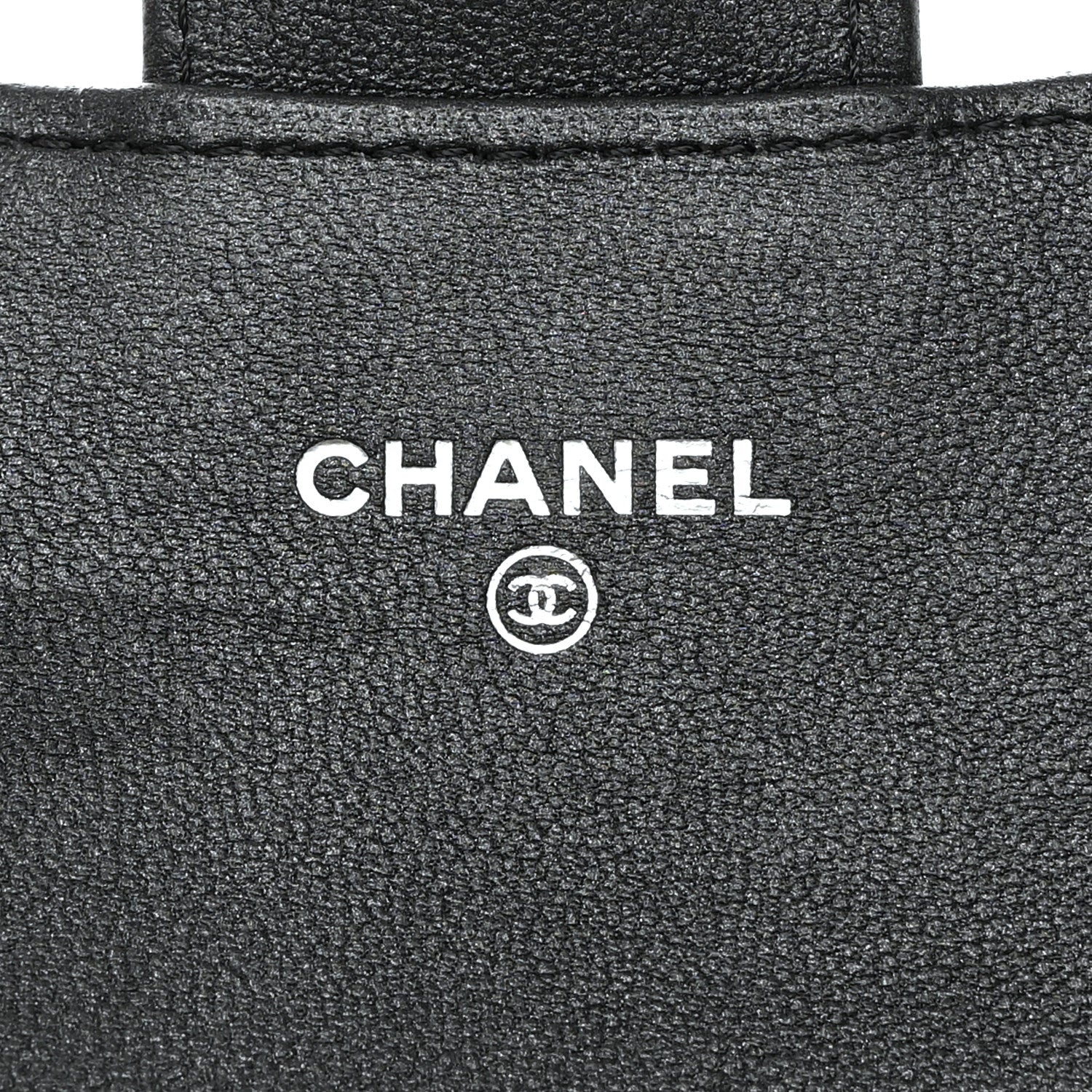 Chanel Pearly Lambskin Quilted Flap Card Holder Wallet So Black 6 of 8