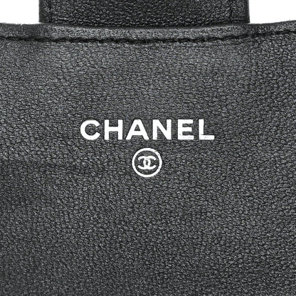 Chanel Pearly Lambskin Quilted Flap Card Holder Wallet So Black 6 of 8