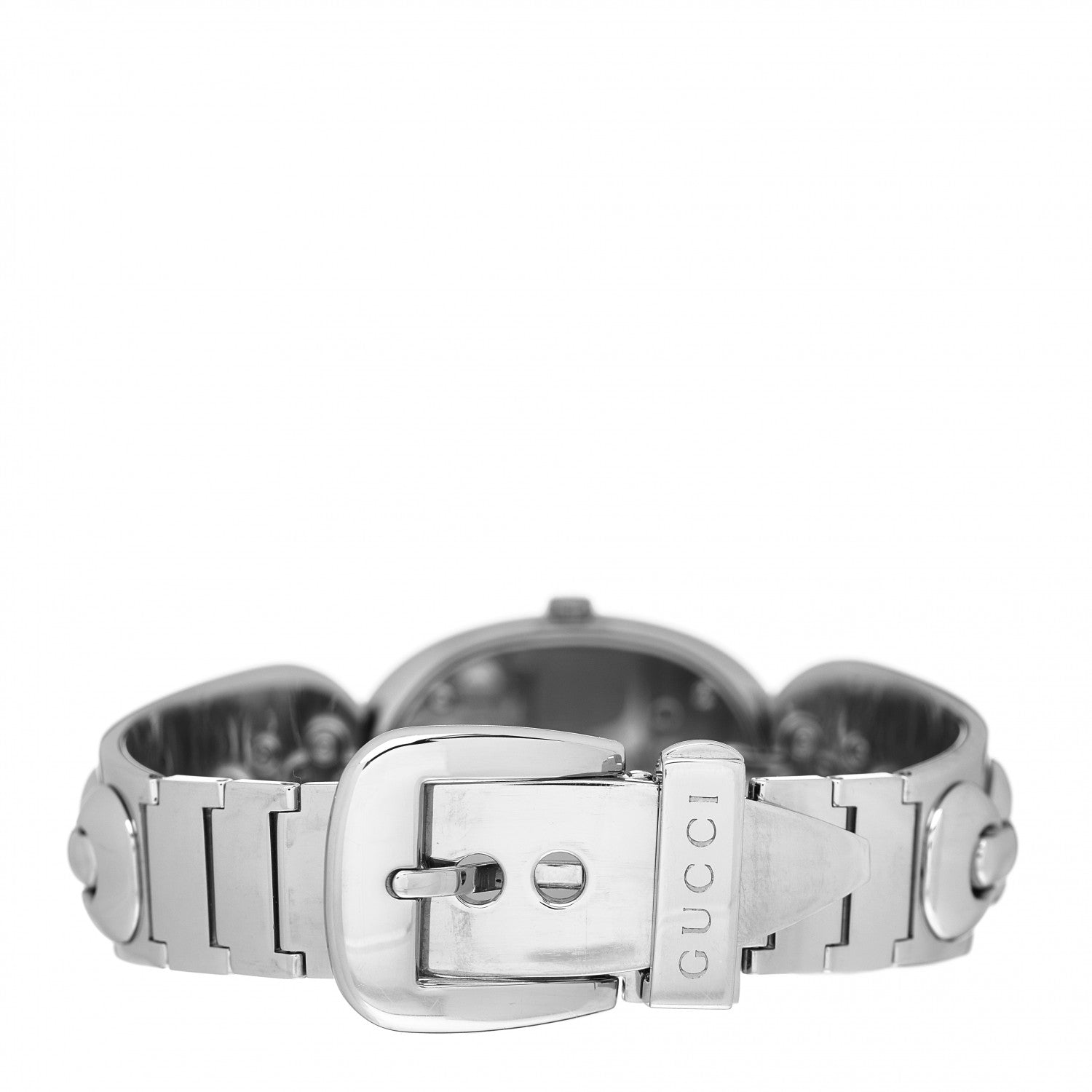 Gucci Stainless Steel Diamond 26mm Marina Quartz Watch Black 3 of 5