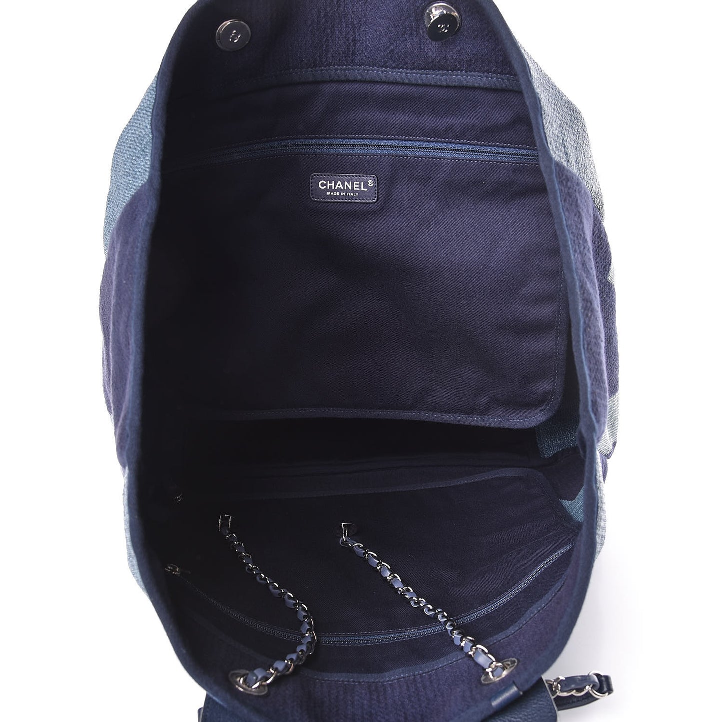 Canvas Large Shopping Tote Dark Blue