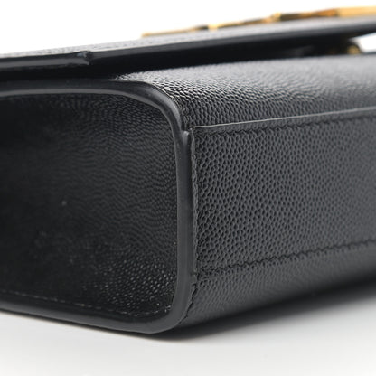 Saint Laurent Grain De Poudre Medium Classic Monogram Kate Satchel Black 7 of 8