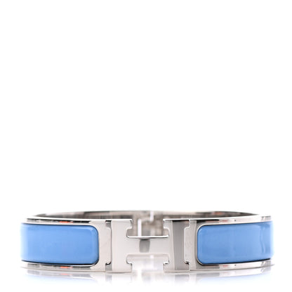 Hermes Enamel Narrow Clic Clac H Bracelet PM Bleu Orage 1 of 4