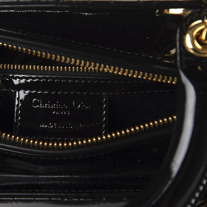 Christian Dior Patent Cannage Medium Lady Dior Black 8 of 9