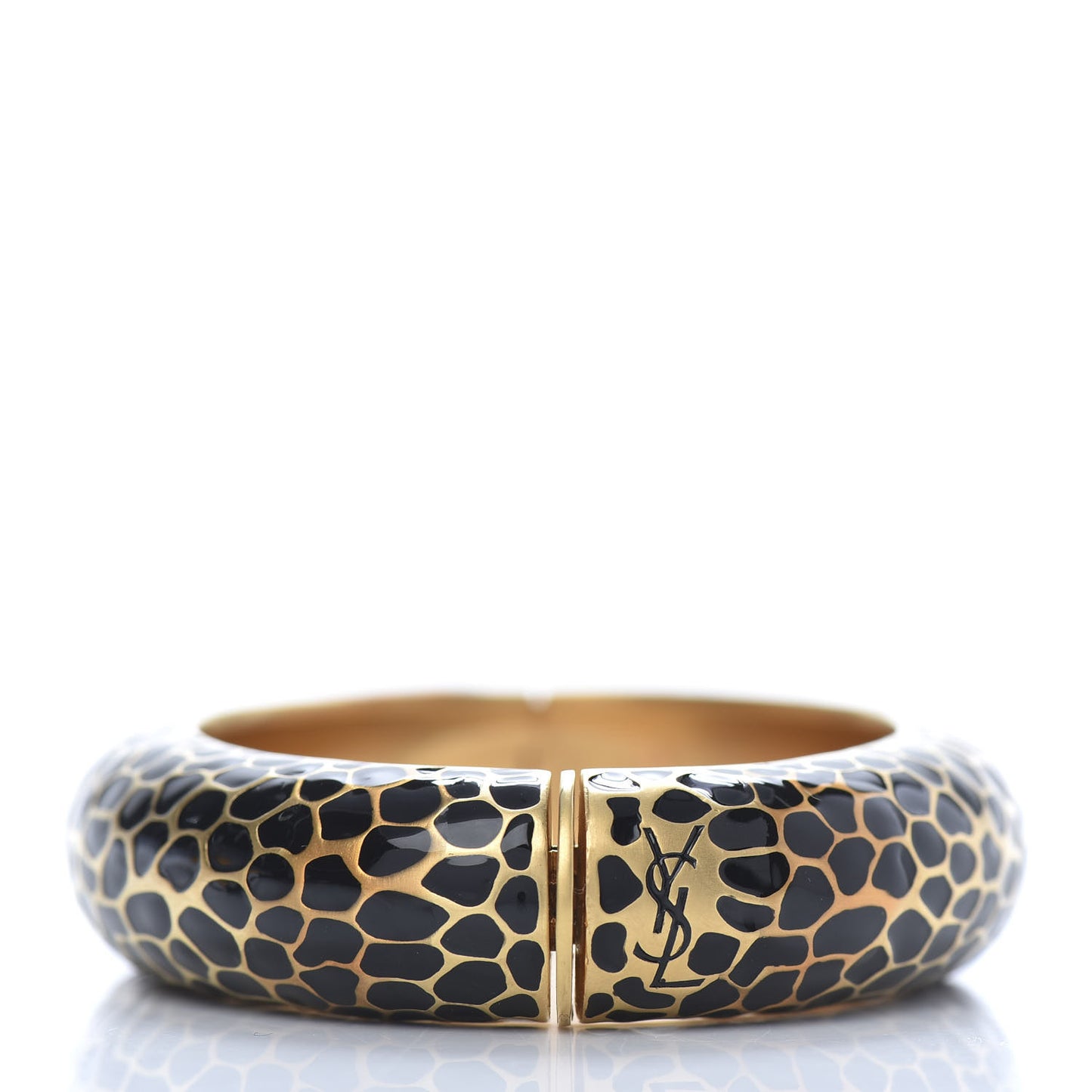 Brass Enamel Bracelet S Black Gold