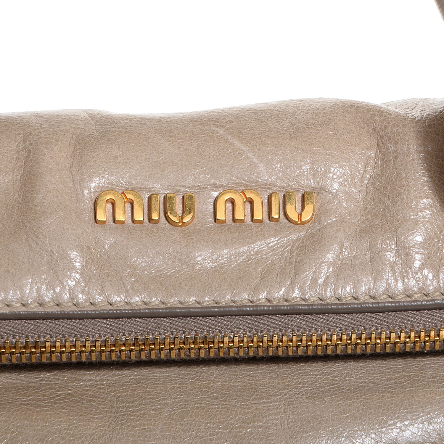 Miu Miu Vitello Lux Medium Bow Bag Pomice 10 of 10