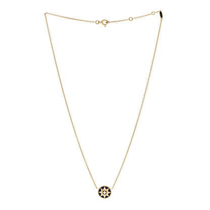 Christian Dior 18K Yellow Gold Diamond Lapis Lazuli Rose Des Vents Necklace 3 of 6