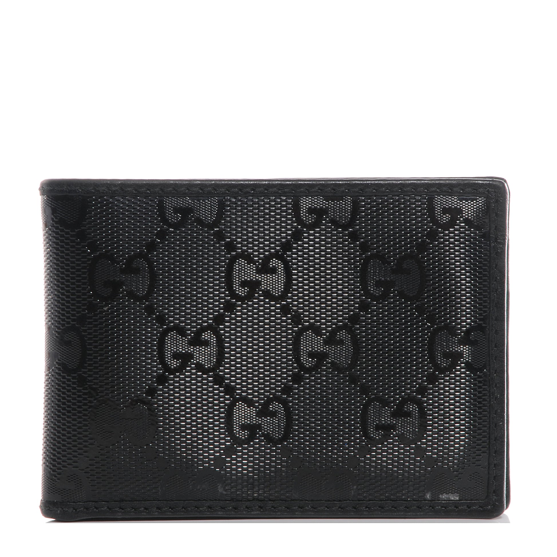Gucci Imprime Monogram Bi-Fold Wallet Black 1 of 7