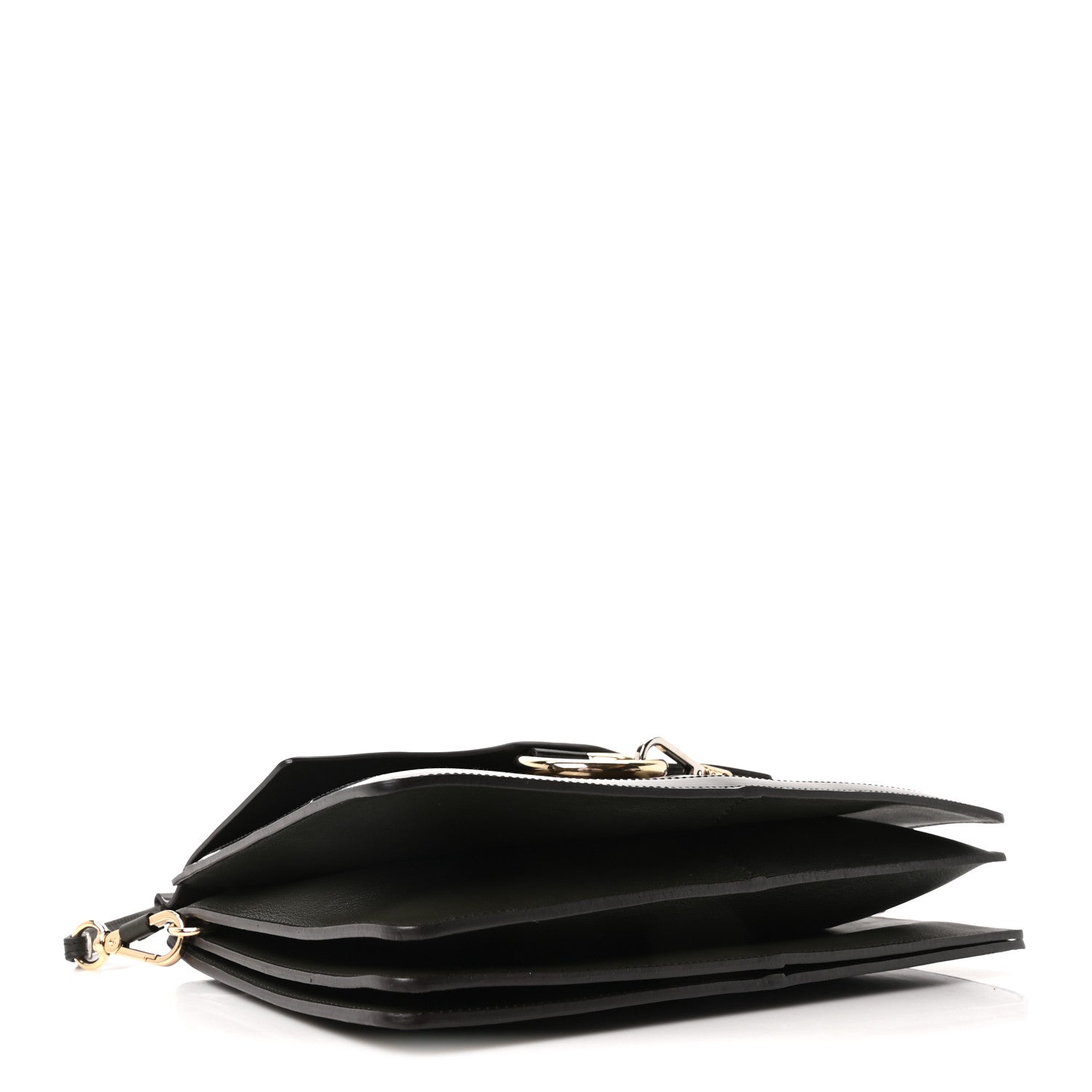 Chloe Patent Medium Faye Shoulder Bag Deep Forest 4 of 10