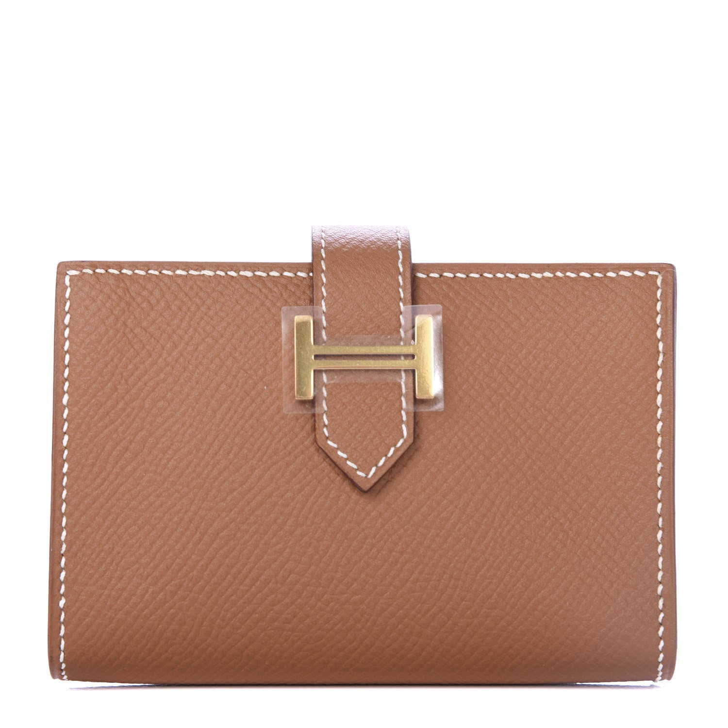 Hermes Epsom Bearn Card Holder Wallet Gold 1 of 7