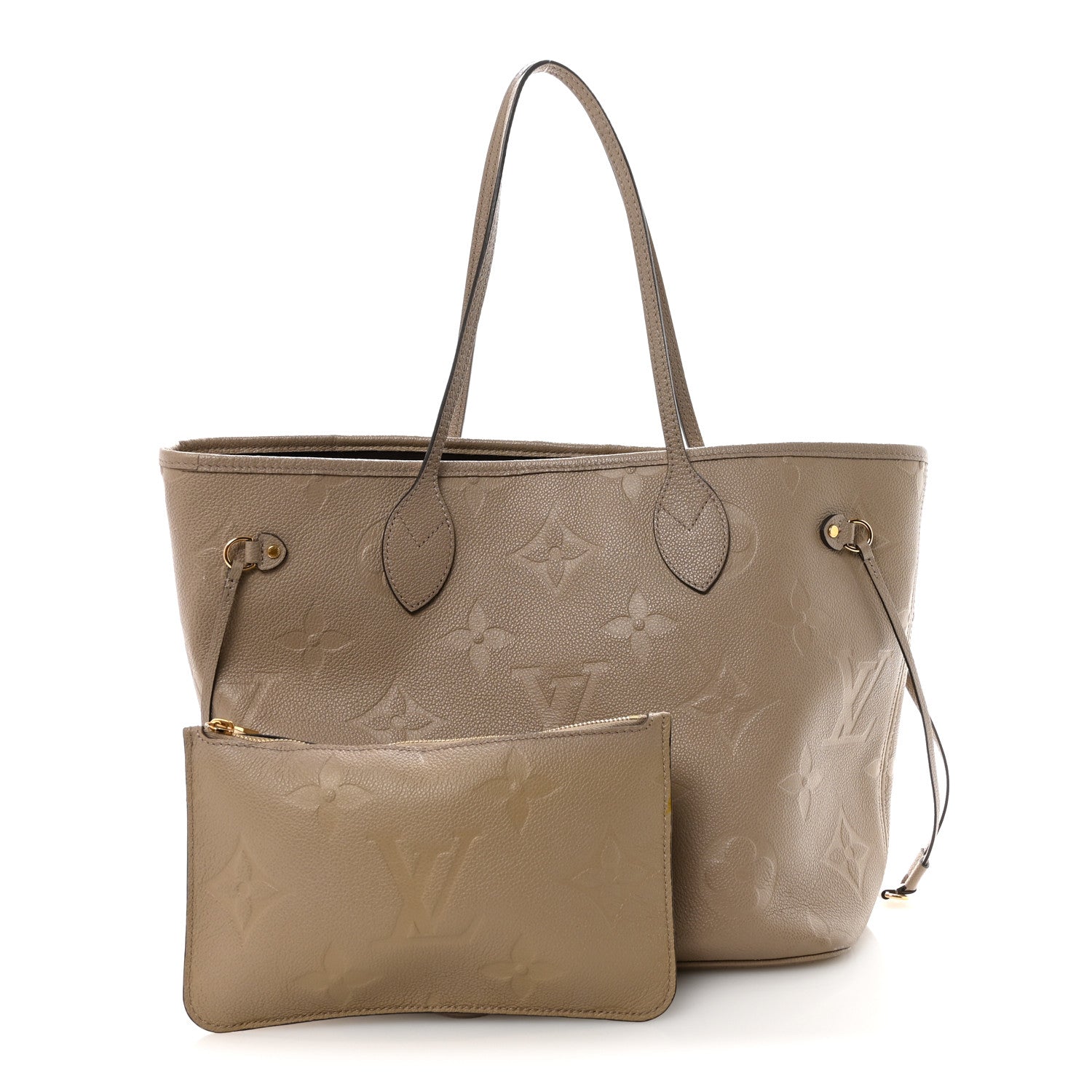 Louis Vuitton Empreinte Monogram Giant Neverfull MM Tourterelle 3 of 10