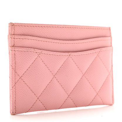 Chanel Caviar Quilted Card Holder Pink 3 of 11