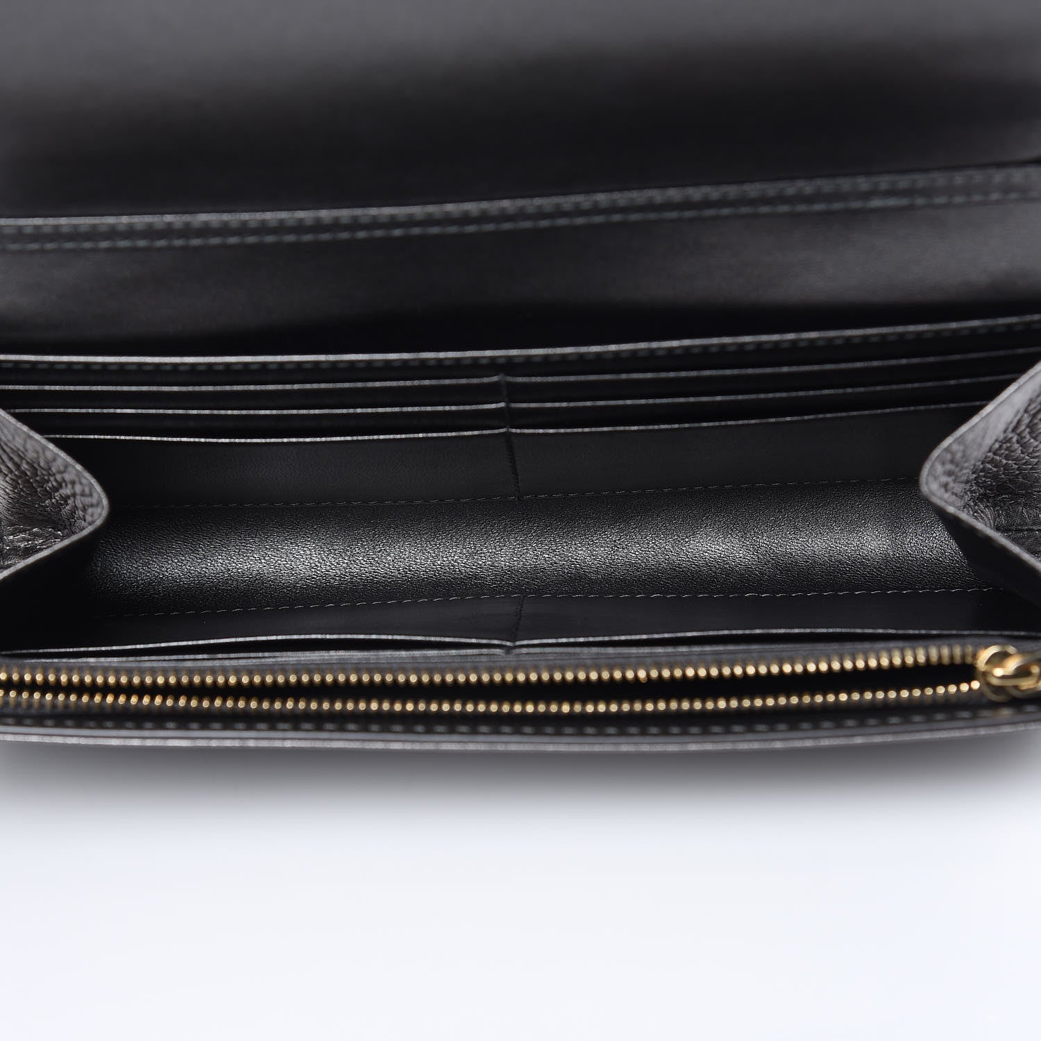 Christian Dior Metallic Grained Calfskin Diorama Croisiere Chain Wallet Gunmetal Grey 5 of 10