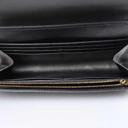 Christian Dior Metallic Grained Calfskin Diorama Croisiere Chain Wallet Gunmetal Grey 5 of 10