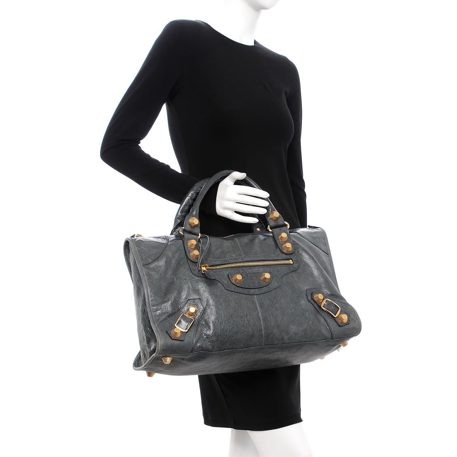 Balenciaga Agneau Giant 21 Gold Hardware Work Anthracite 2 of 9