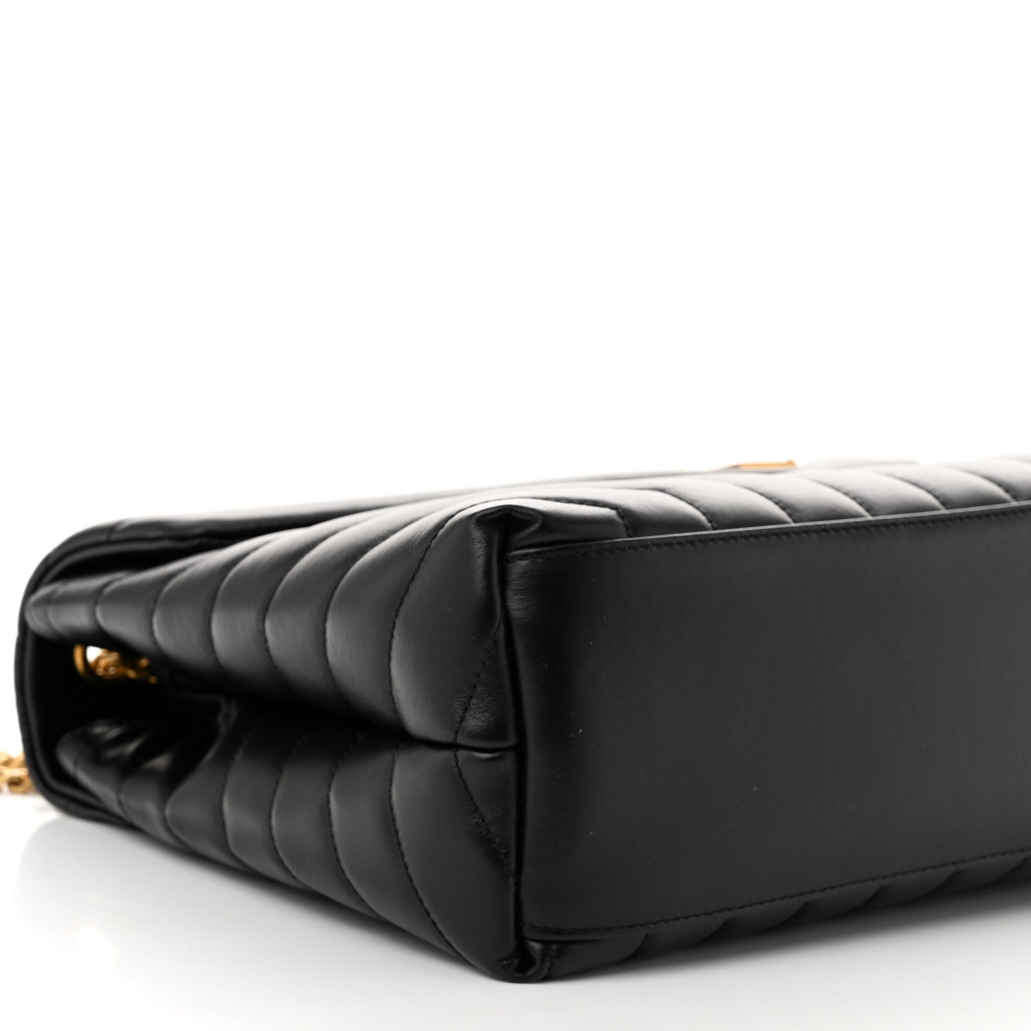 Saint Laurent Calfskin Y Quilted Monogram Medium Loulou Chain Satchel Black 9 of 11