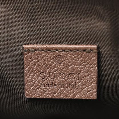 Gucci GG Supreme Monogram Textured Calfskin Web Medium Ophidia Cosmetic Case Beige Ebony New Acero 6 of 8
