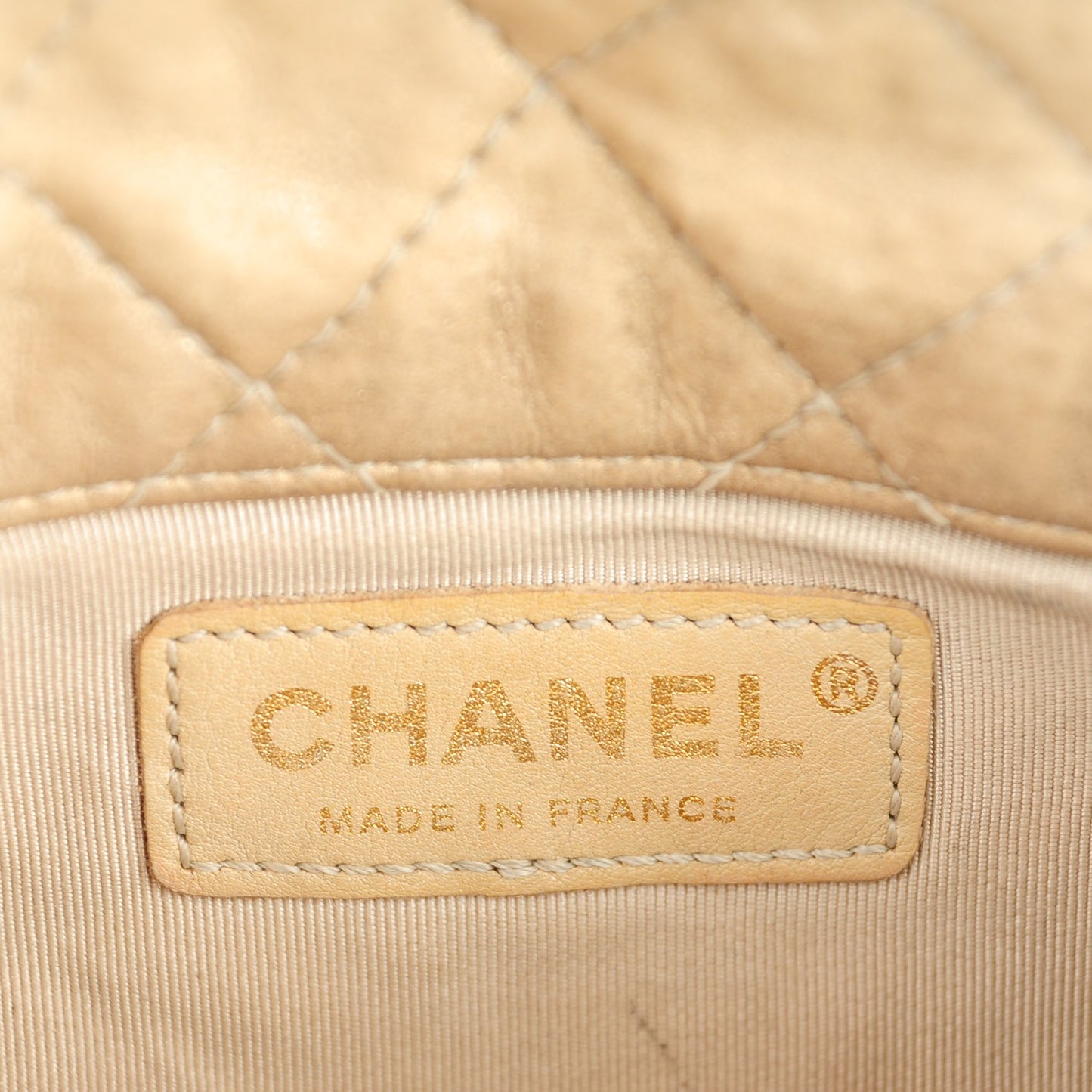 Metallic Calfskin Studded Mini Flap Gold