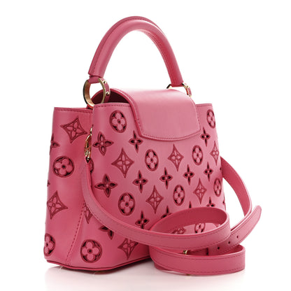 Louis Vuitton Calfskin LV Broderie Anglaise Capucines BB Pink 3 of 9
