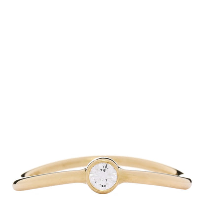 Tiffany 18K Yellow Gold Diamond Elsa Peretti Single-Row Wave Ring  46 3.75 1 of 4