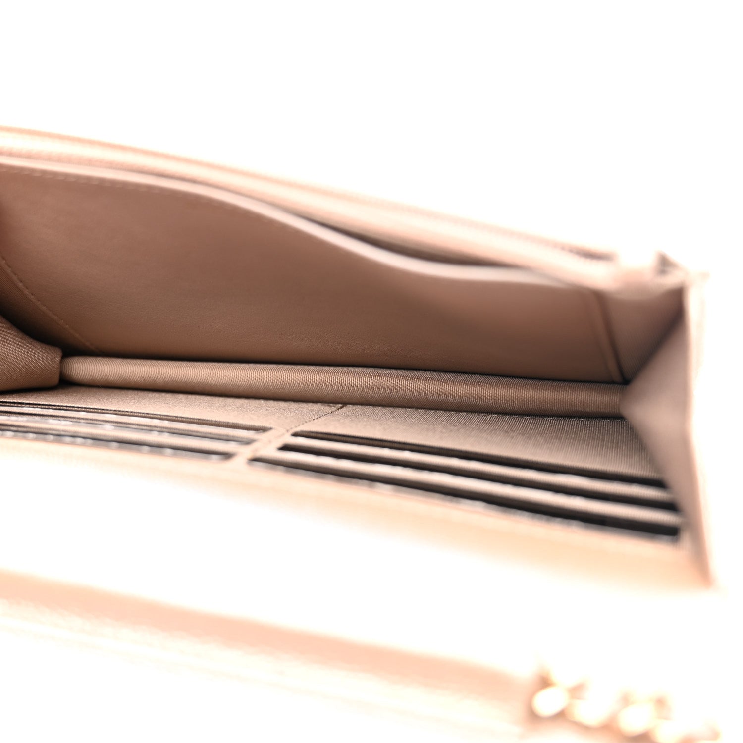 Chanel Iridescent Caviar Quilted Wallet on Chain WOC Beige 4 of 11