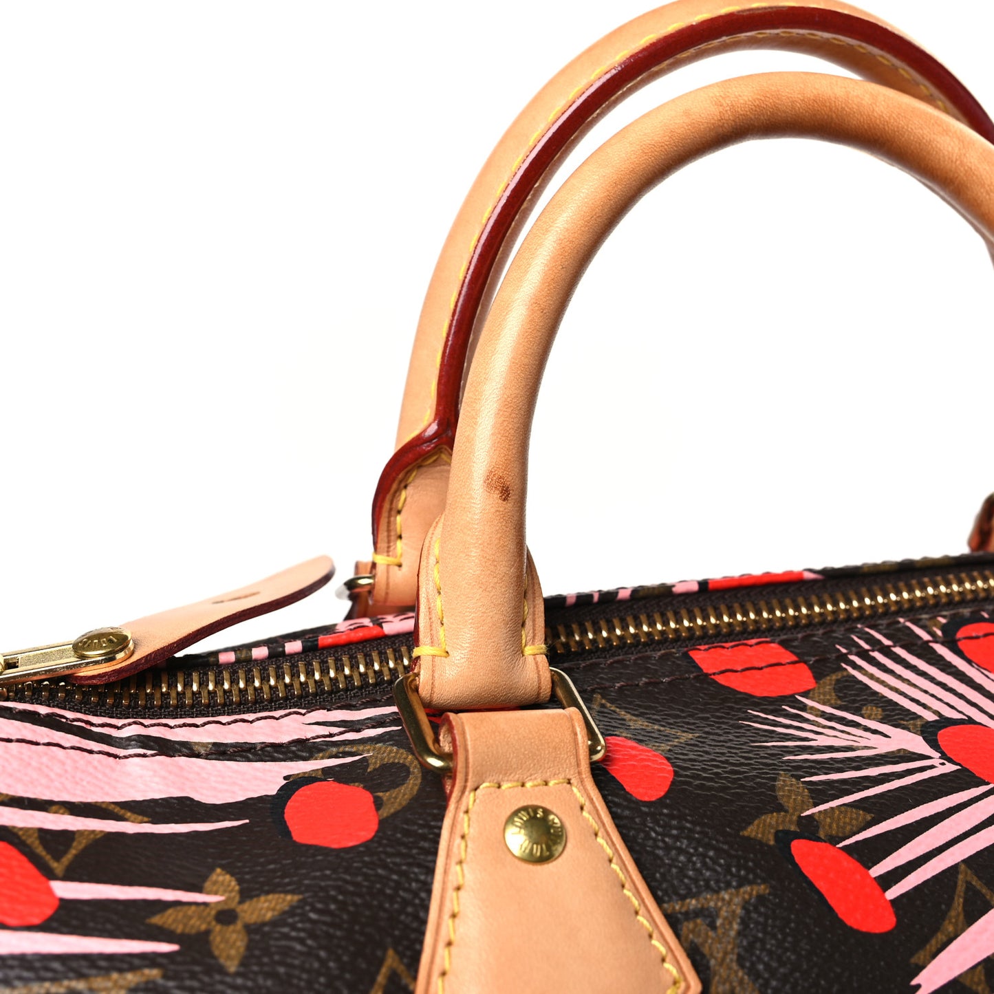Monogram Jungle Dots Speedy 30 Sugar Pink Poppy