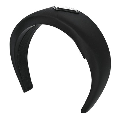 Prada Re-Nylon Metal Triangle Logo Headband Black 2 of 6