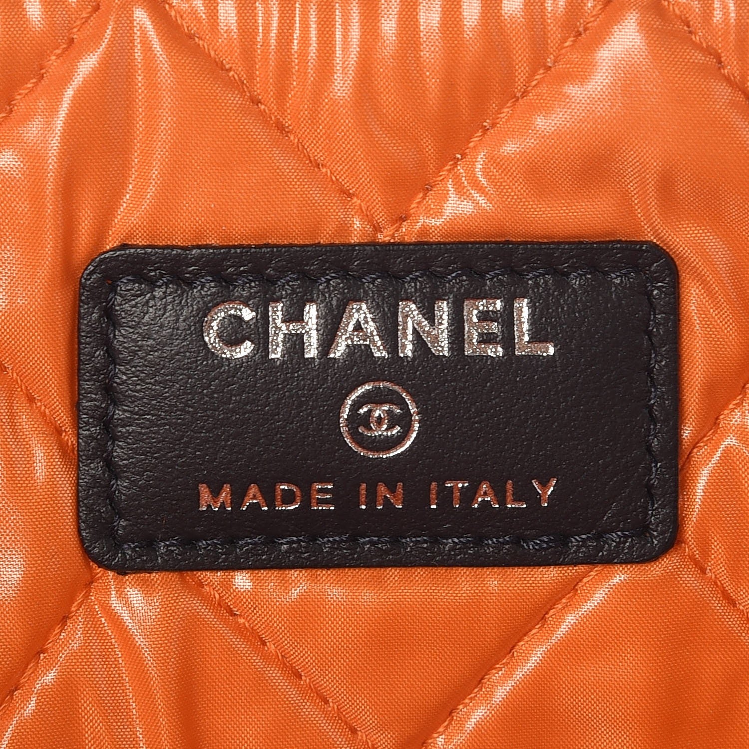 Chanel Denim Medium Deauville Pouch Clutch Blue Orange 6 of 8
