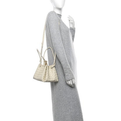 Bottega Veneta Nappa Intrecciato Small Parachute Shoulder Bag Sea Salt 2 of 10