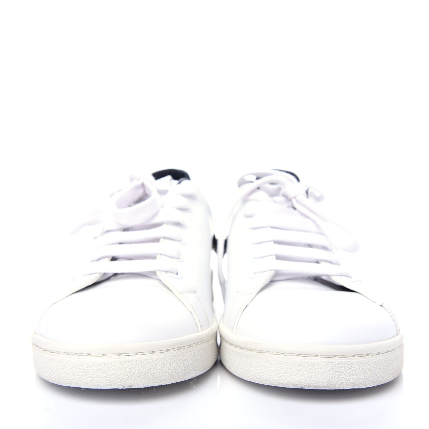 Valentino Garavani Calfskin Womens Backnet Sneakers 37.5 White Black 2 of 10