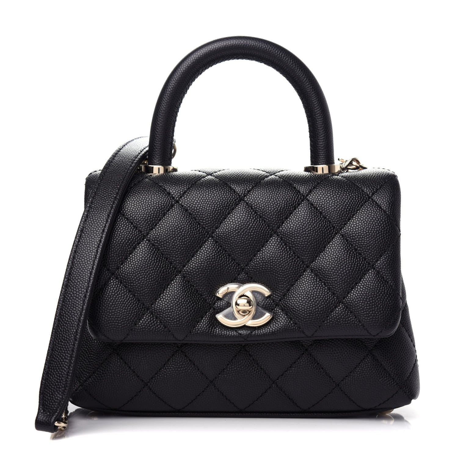 Chanel Caviar Quilted Extra Mini Coco Handle Flap Black 1 of 10