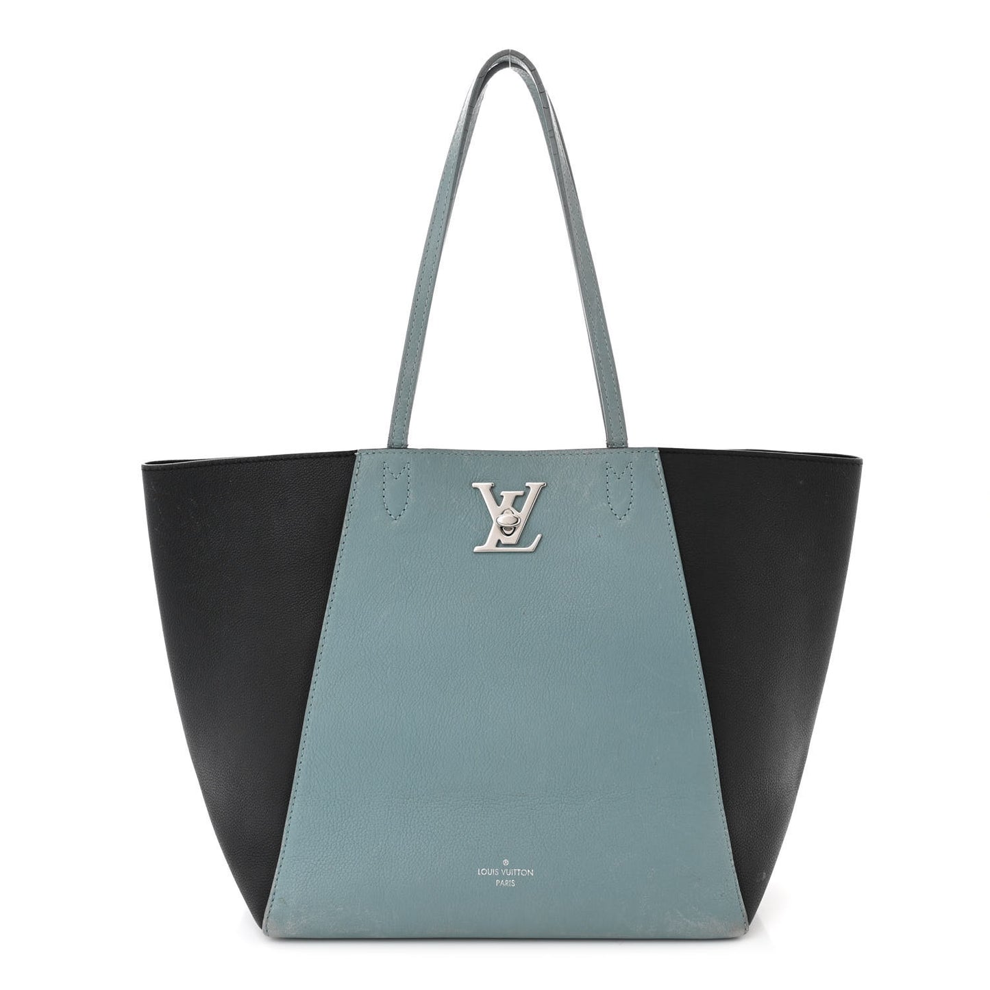 Calfskin Lockme Cabas Sky Black