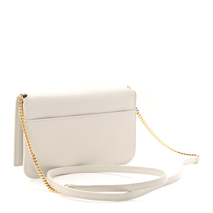 Saint Laurent Smooth Calfskin Monogram Phone Holder Crossbody Crema Soft 3 of 11