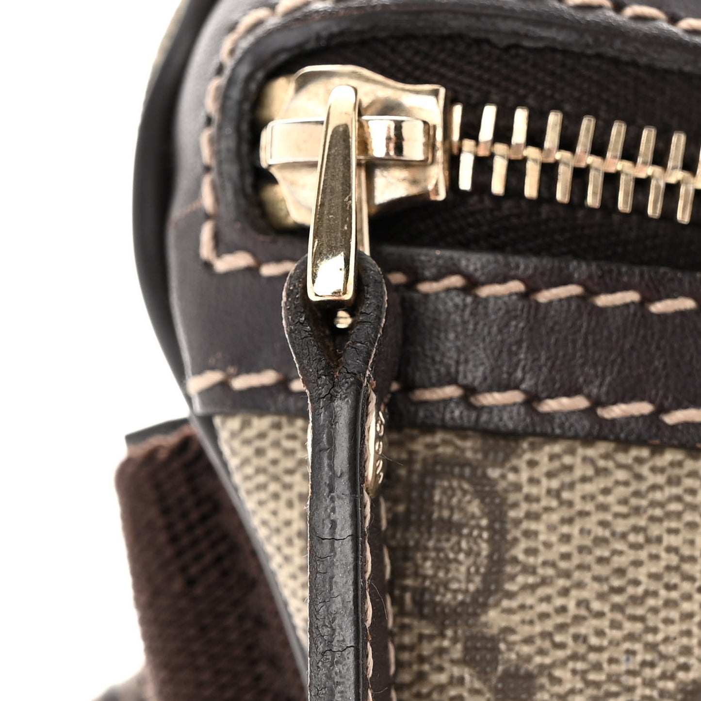 GG Supreme Monogram Belt Bag Dark Brown