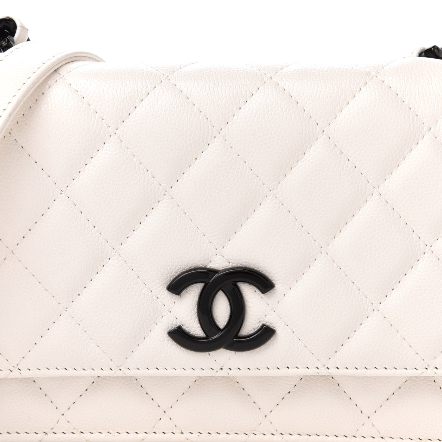 Chanel Caviar Quilted My Everything Wallet On Chain WOC White 11 of 12