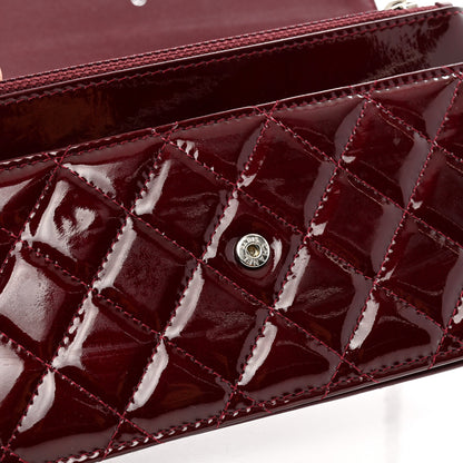 Chanel Patent Quilted Brilliant Wallet On Chain WOC Red 11 of 11