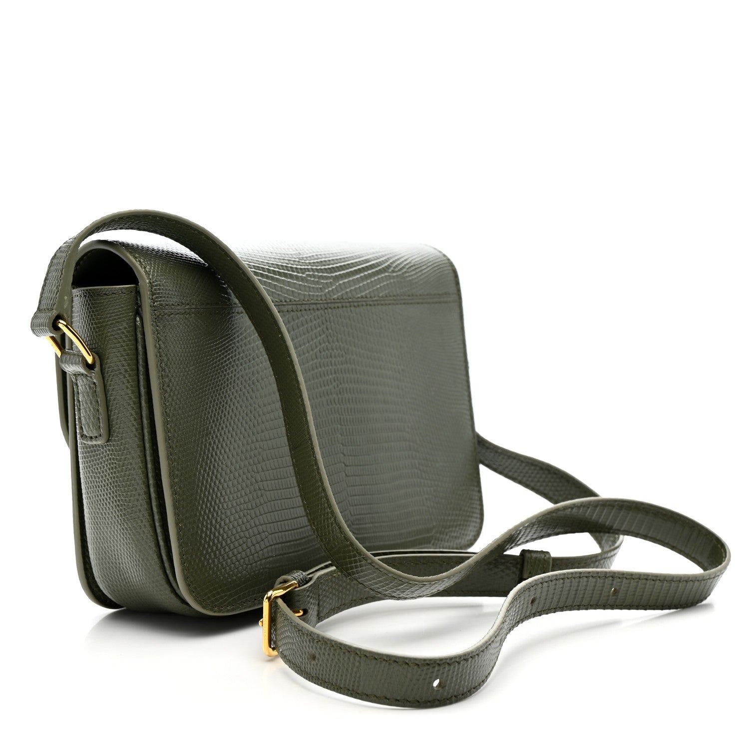 Celine Lizard Teen Triomphe Golden Khak 3 of 14