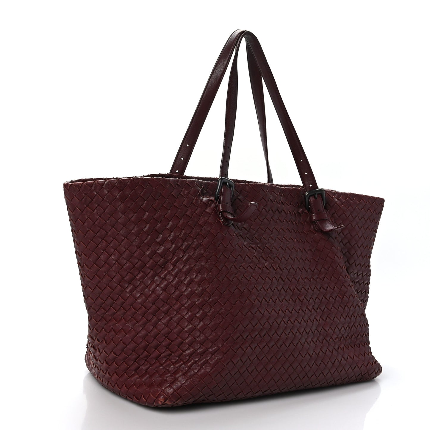 Nappa Intrecciato Large Seamless Tote Burgundy