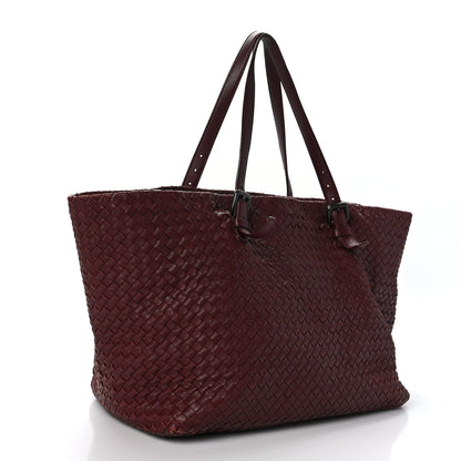 Bottega Veneta Nappa Intrecciato Large Seamless Tote Burgundy 3 of 12