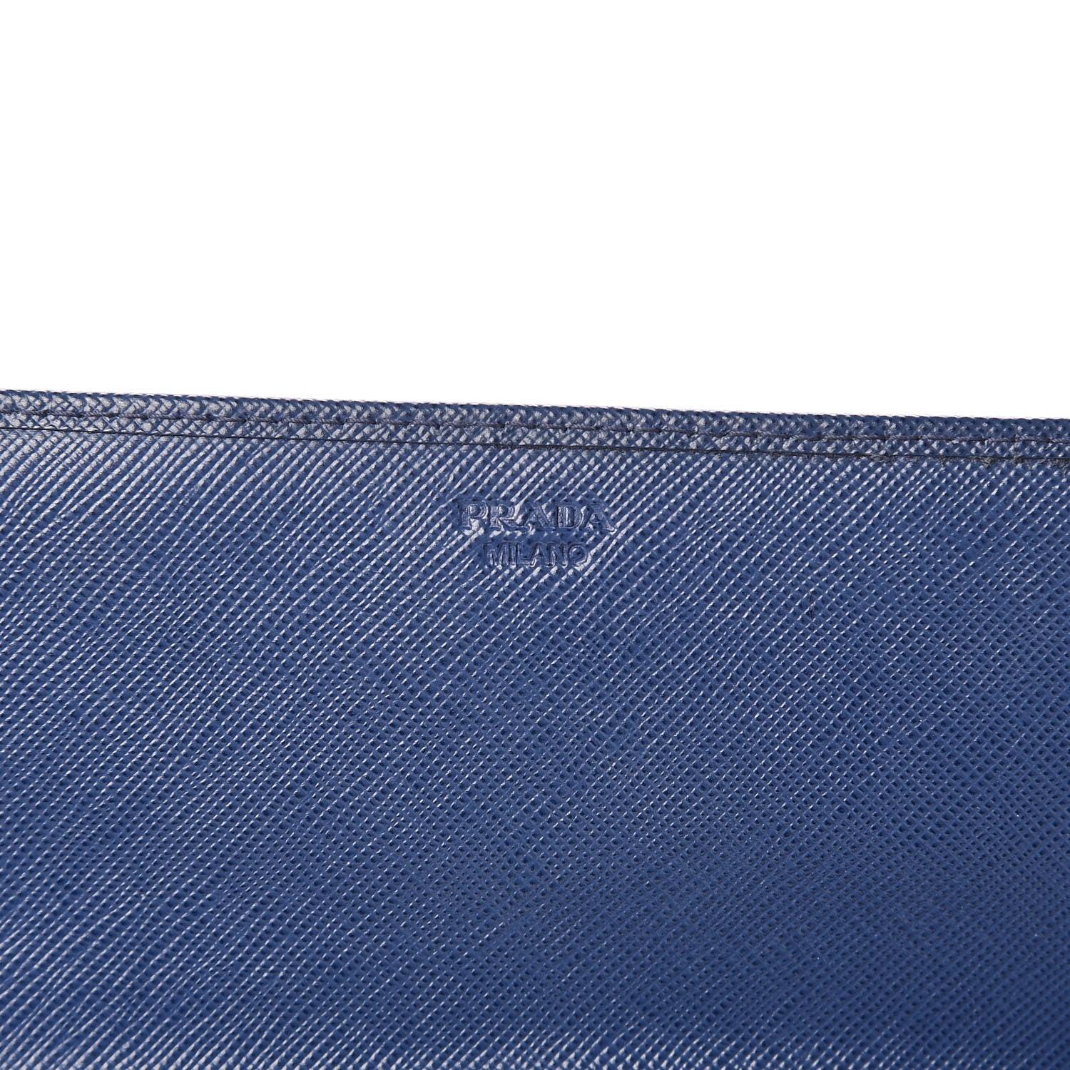 Prada Saffiano Metal Oro Chain Wallet Bleuette 6 of 10