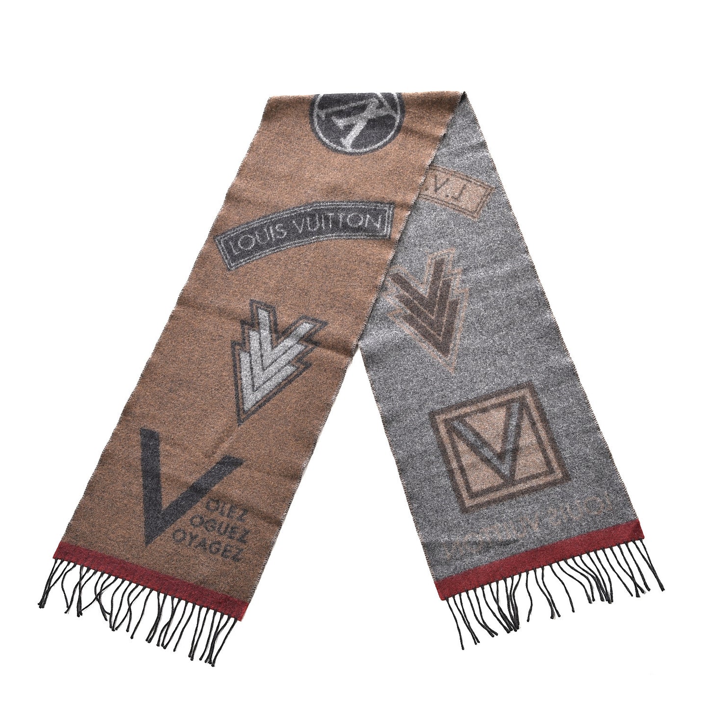 Wool Cashmere Echarpe LV City Scarf