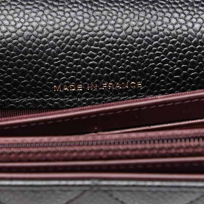Chanel Caviar Quilted Large Gusset Flap Wallet Black 7 of 11