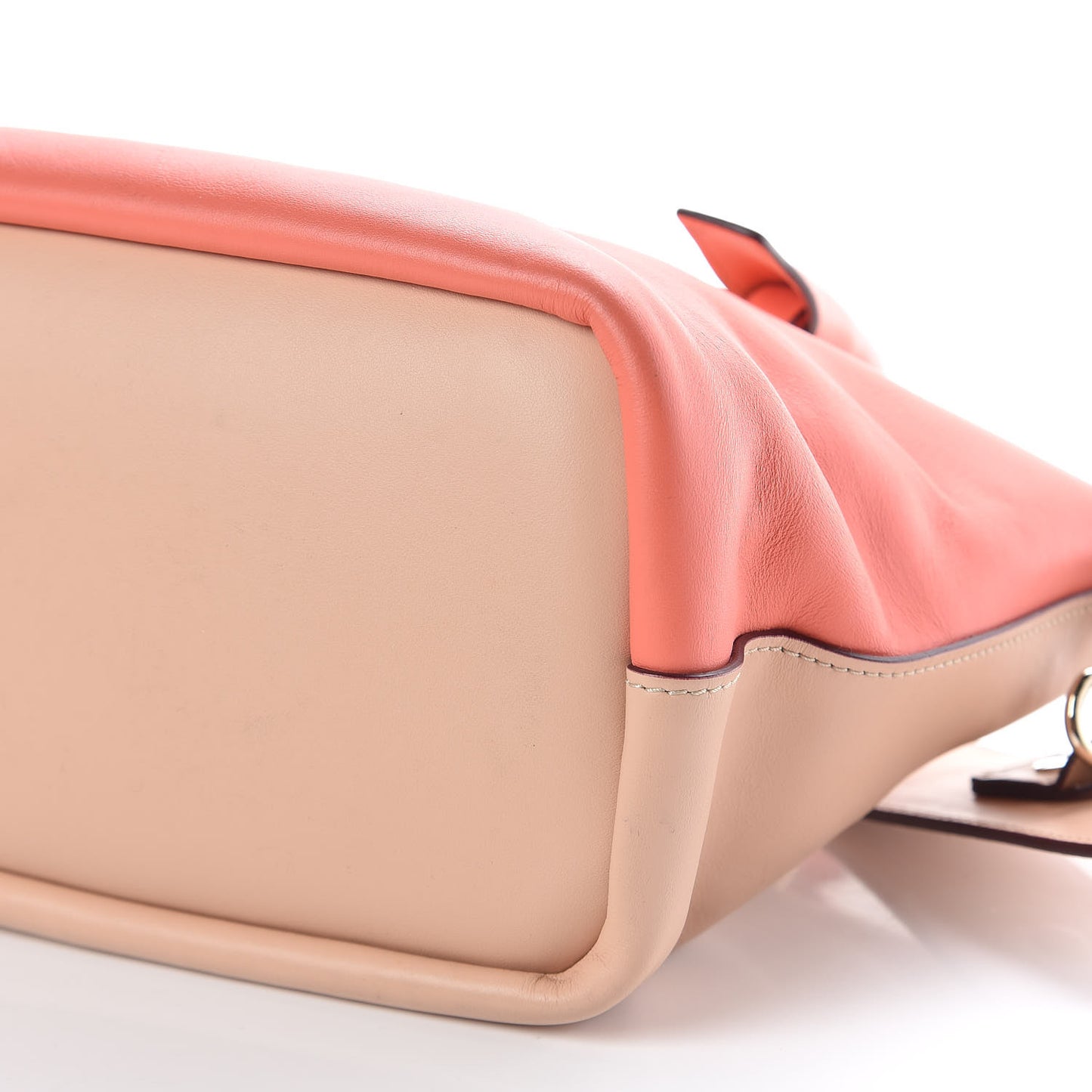 Smooth Calfskin Small Baylee Tote Blush Nude Coral Pop