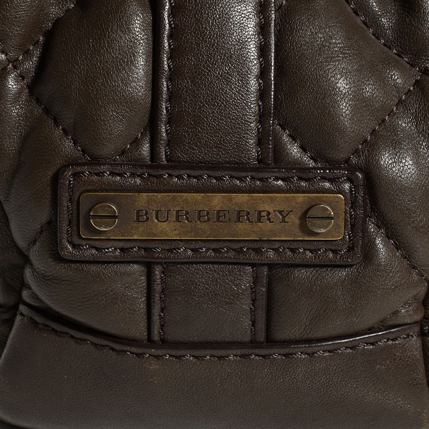 Burberry Lambskin Quilted Medium Enmore Shoulder Bag Brown 15 of 147