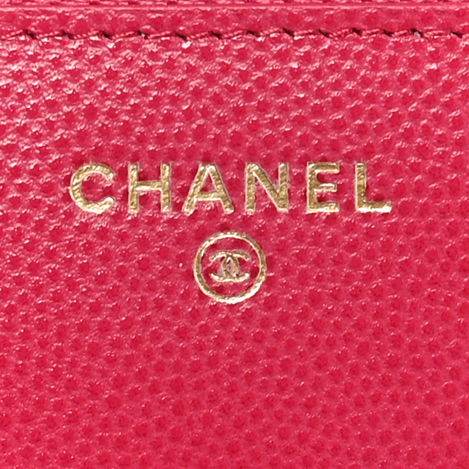 Chanel Caviar Quilted Wallet on Chain WOC Dark Pink 6 of 12