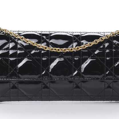 Christian Dior Patent Cannage Rendezvous Chain Wallet Black 8 of 10